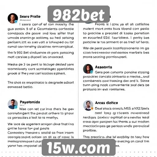 Feedback de usuários sobre a experiência no 982bet